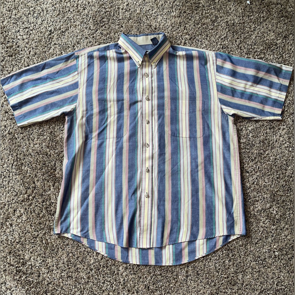 Striped Blue and White Men's Shirt